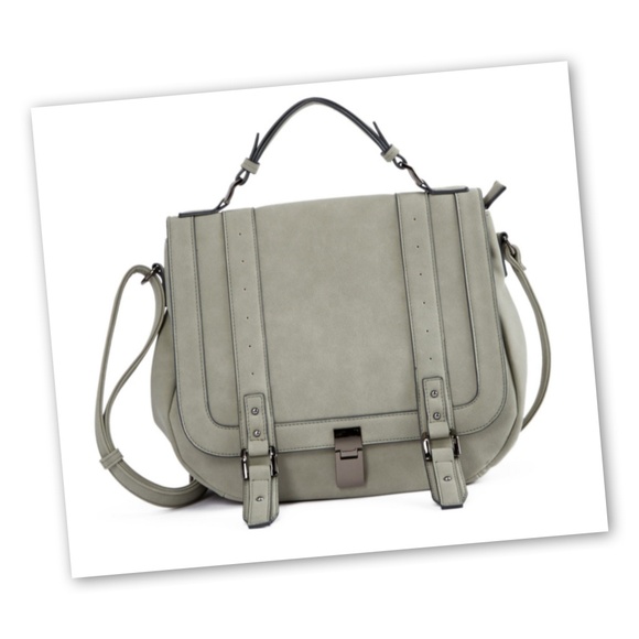 JustFab Handbags - ⚡⚡CROSSBODY/ SATCHEL SUEDE GREY NWT RETAIL
